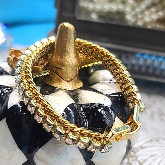 Henri Bendel Emerald-Cut CZ Gold-plated Tennis Bracelet πΎ DAZZLING! - Picture 11 of 12